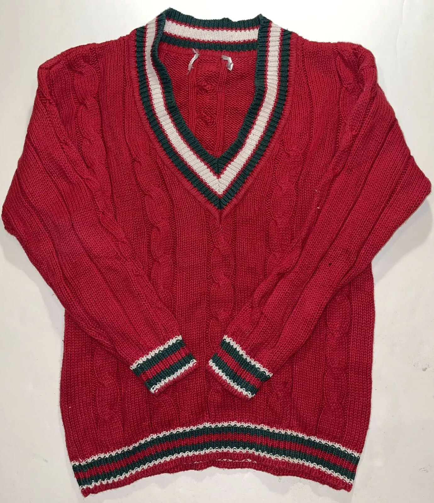 Vintage Varsity College Cable Knit 