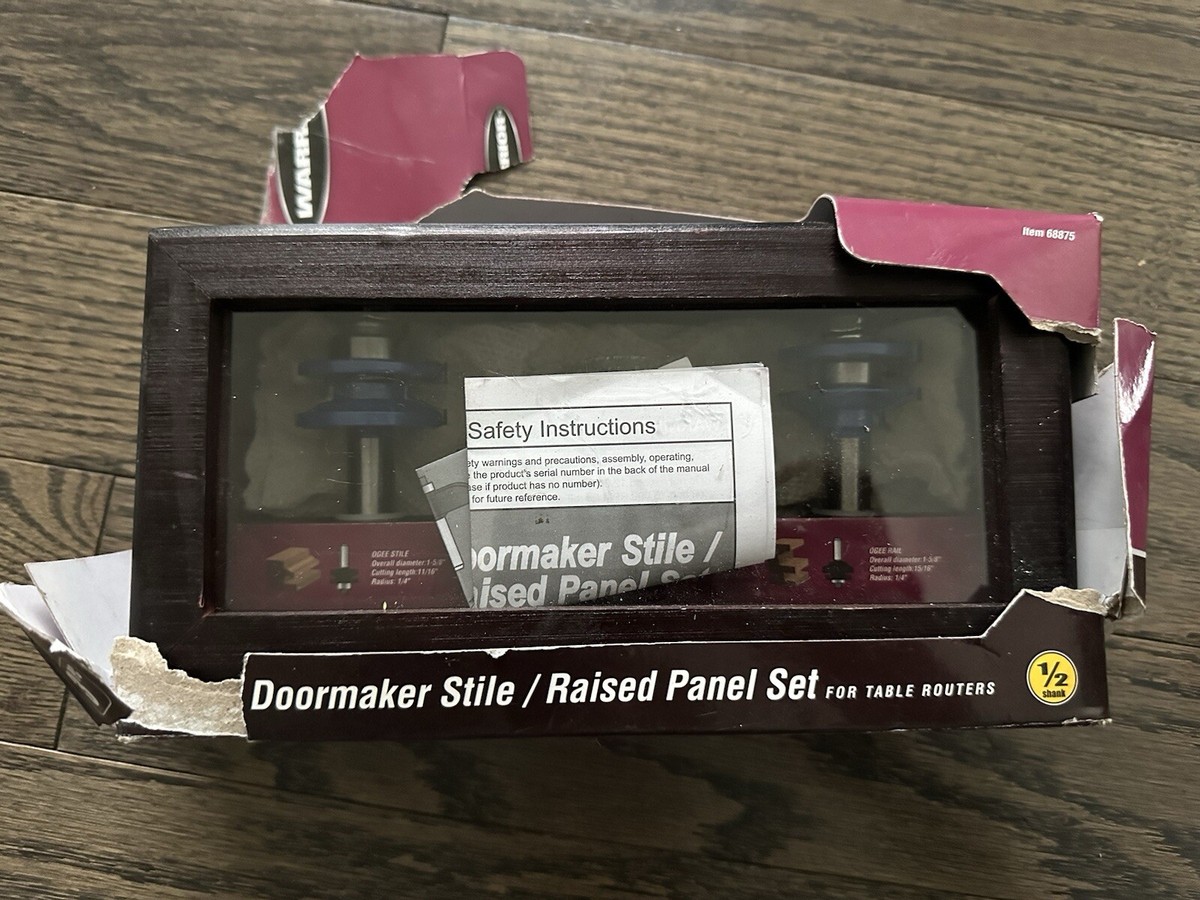 Warrior Doormaker Stile/Raised Panel Set for Table Routers 68875