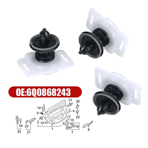 20x Car Door Card Trim Panel Retaining Clip Fastener For VW Passat B6 Golf Polo - Picture 3 of 12