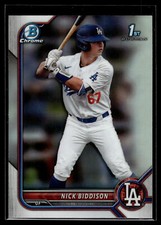 Nick Biddison 2022 Bowman Draft Chrome Refractor Card #BDC-165