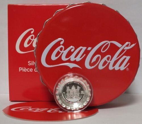 2018 Coca-Cola Collectible Bottle Cap Shaped 6g .999 Silver Proof