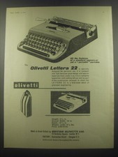 1953 Olivetti Lettera 22 Portable Typewriter Advertisement - The features thumbnail