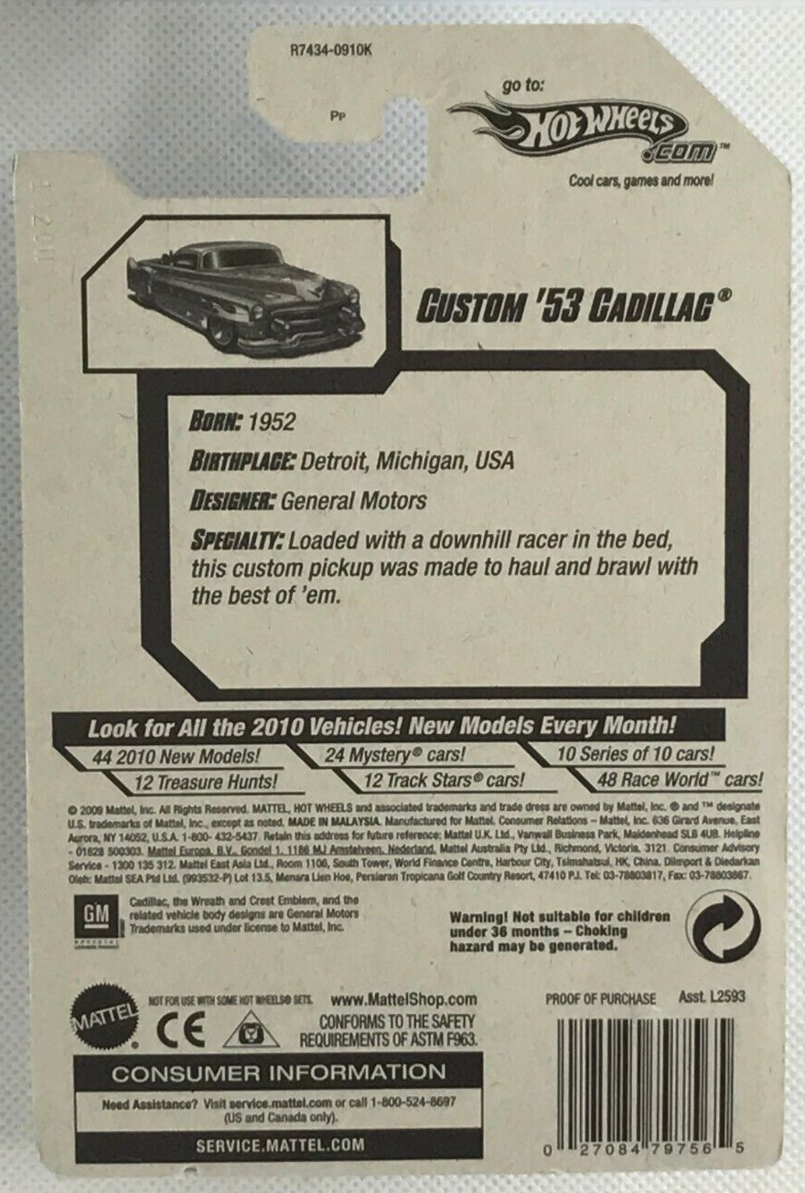 2010 Hot Wheels Treasure Hunts Custom '53 Cadillac Limited Edition 1