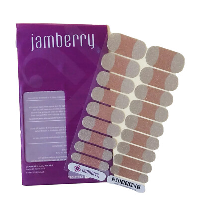 Jamberry Nail Wraps All Dressed Up Long Size FULL SHEET Pink Silver