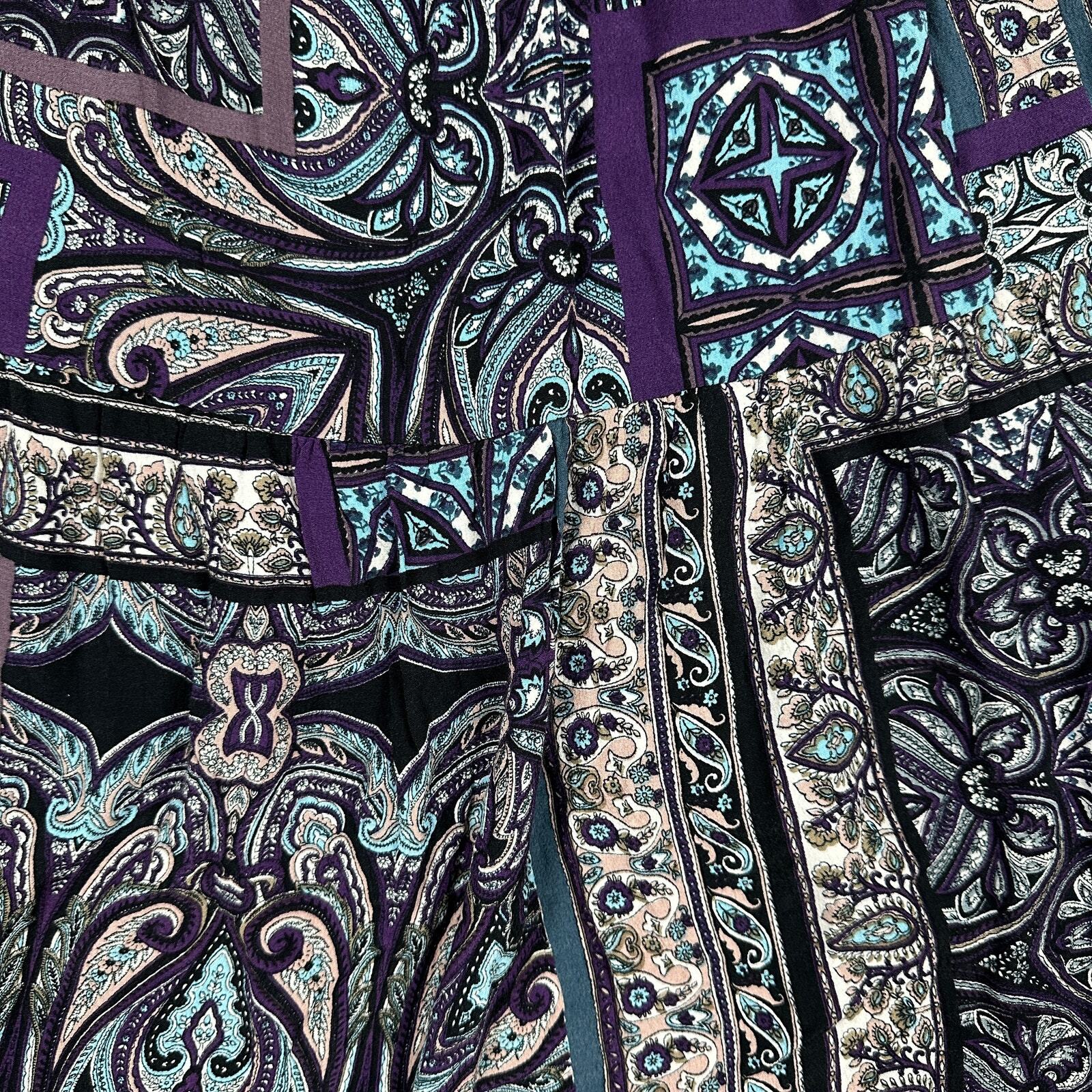 ASOS Patchwork Boho Romantic Cold Shoulder Cottag… - image 5