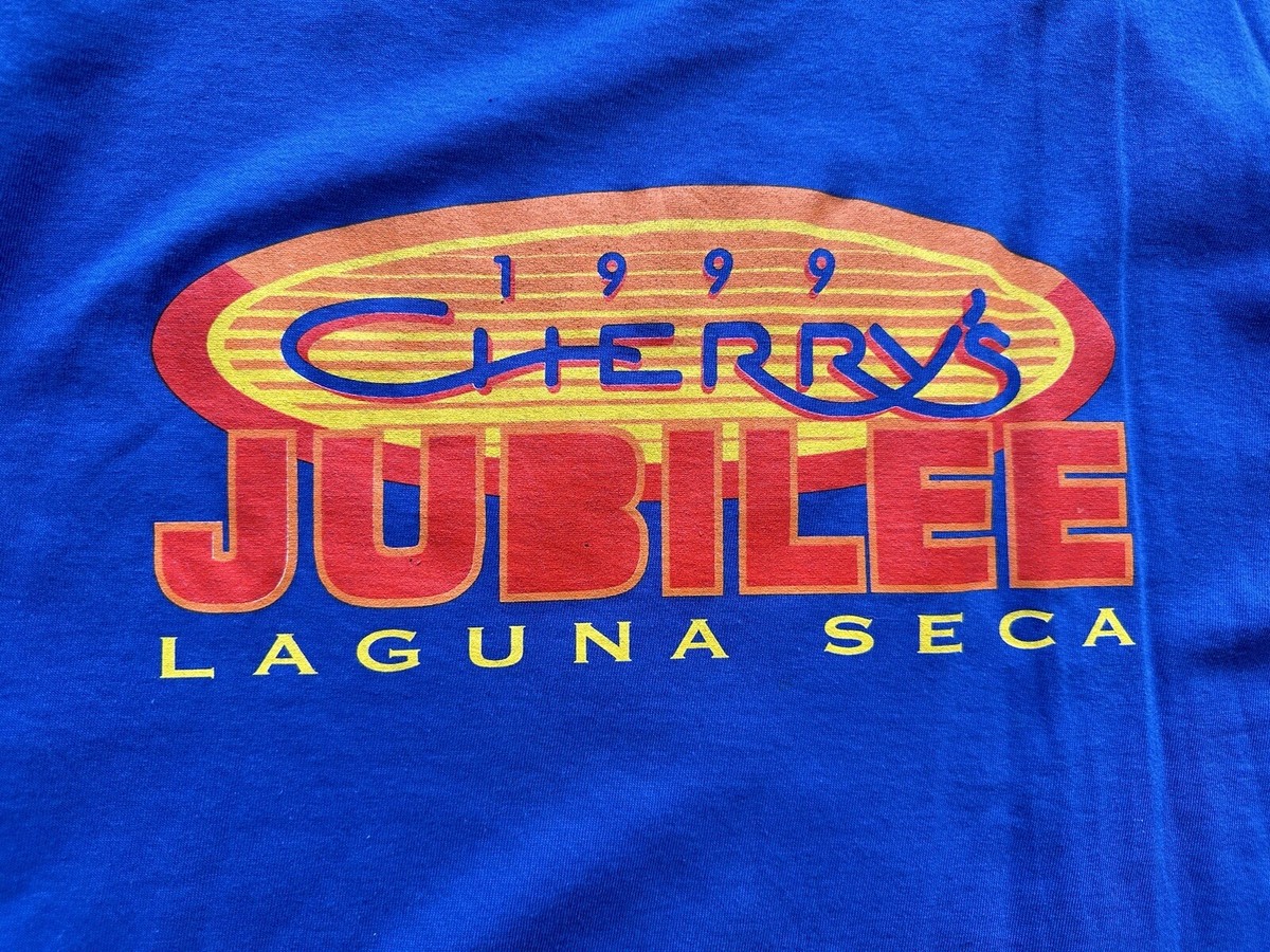 Vintage 1999 Jerzees Cherry's Jubilee Laguna Seca Blue Heavy