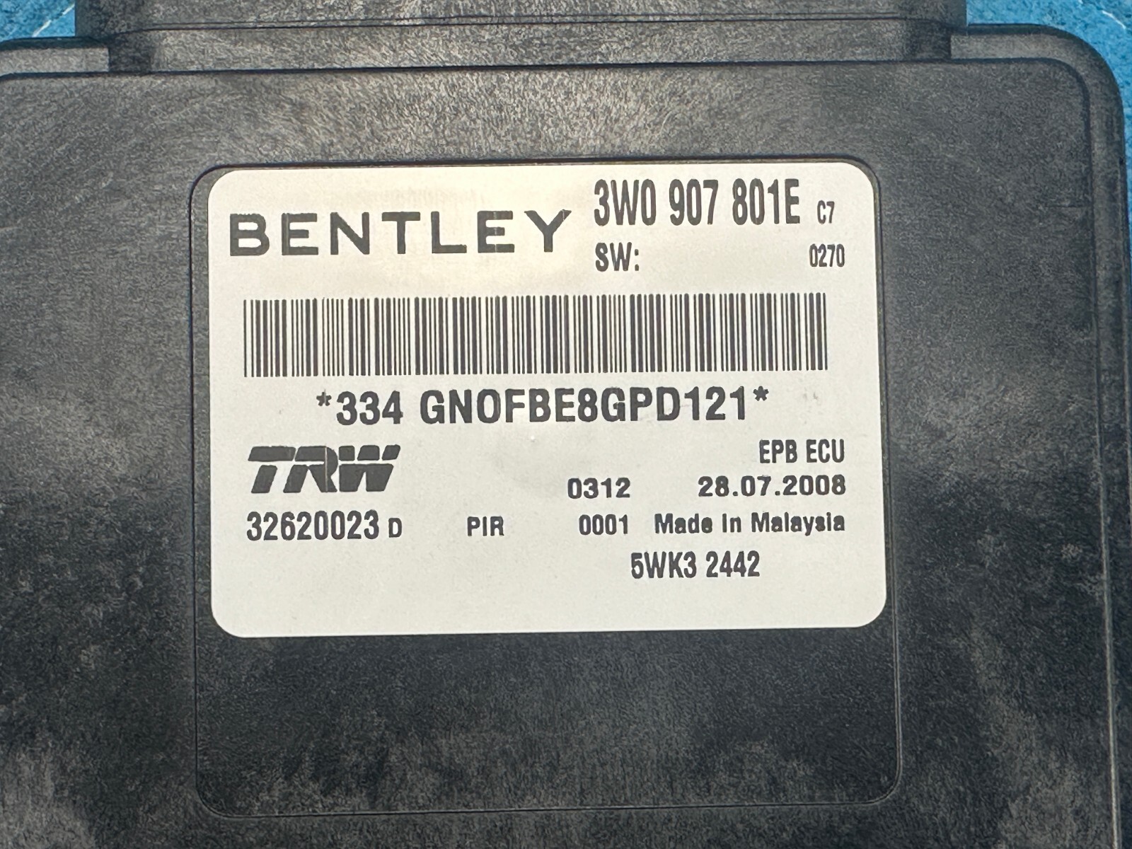 Bentley Continental Flying Spur Parking Brake Control Module 29k 2006-2012 OEM