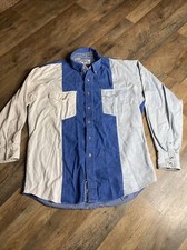 vintage roper Denim western button up long sleeve large made in usa