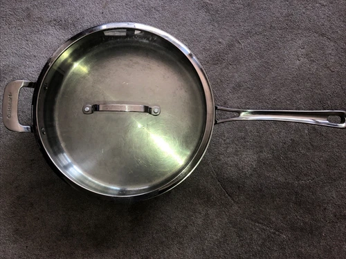 Cuisinart Stainless Steel 5 Qt Saute Pan W/ Double Handle & Glass Cover 433-30H