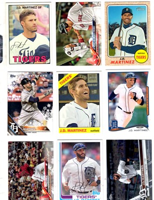 Boston slugger J.D. MARTINEZ lot (10 different )   