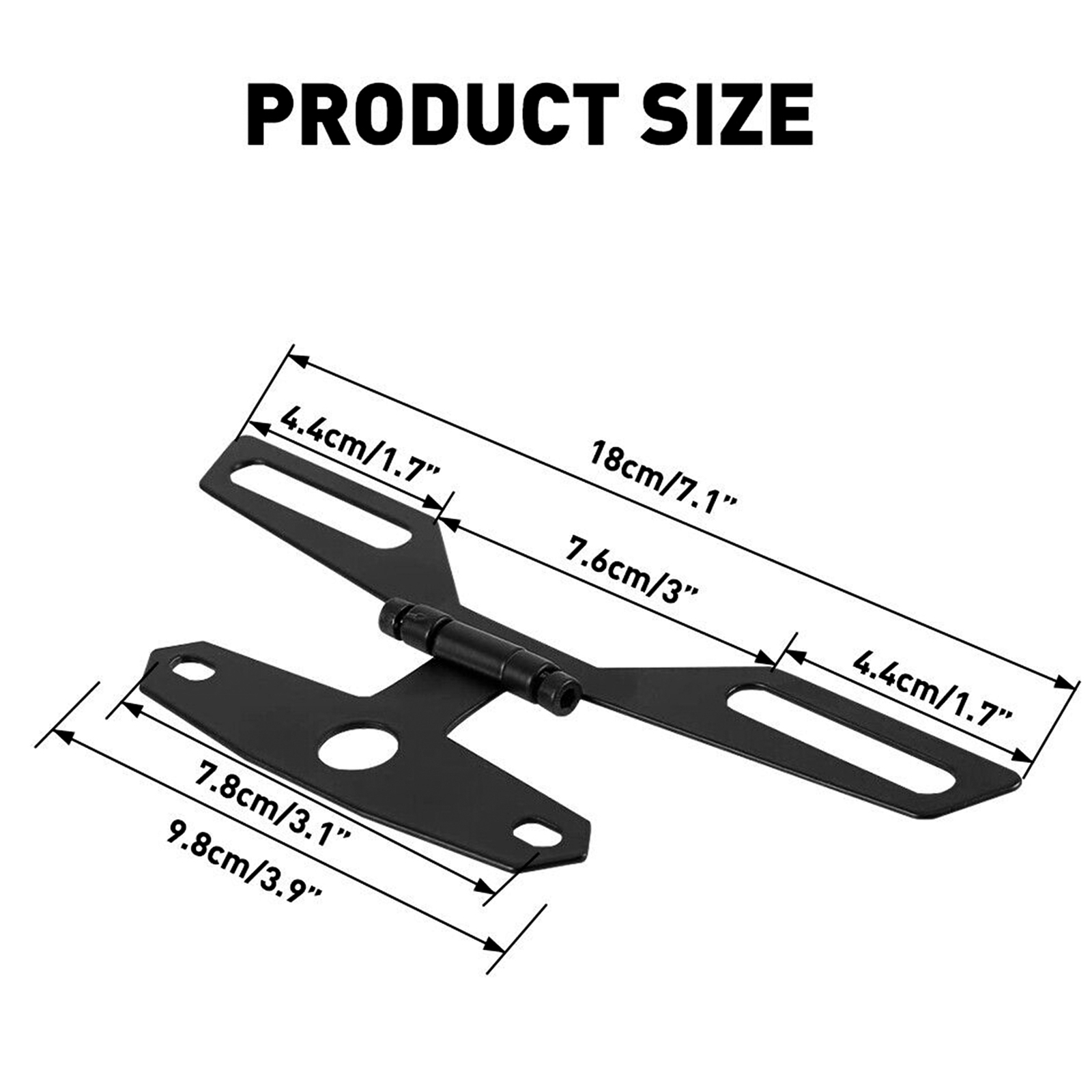 Support De Plaque D'Immatriculation En Aluminium Réglable
