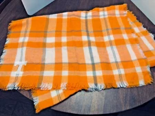 University Tennessee UT Orange Gray White Plaid Scarf Wrap 75 In x 25 In Zoozatz
