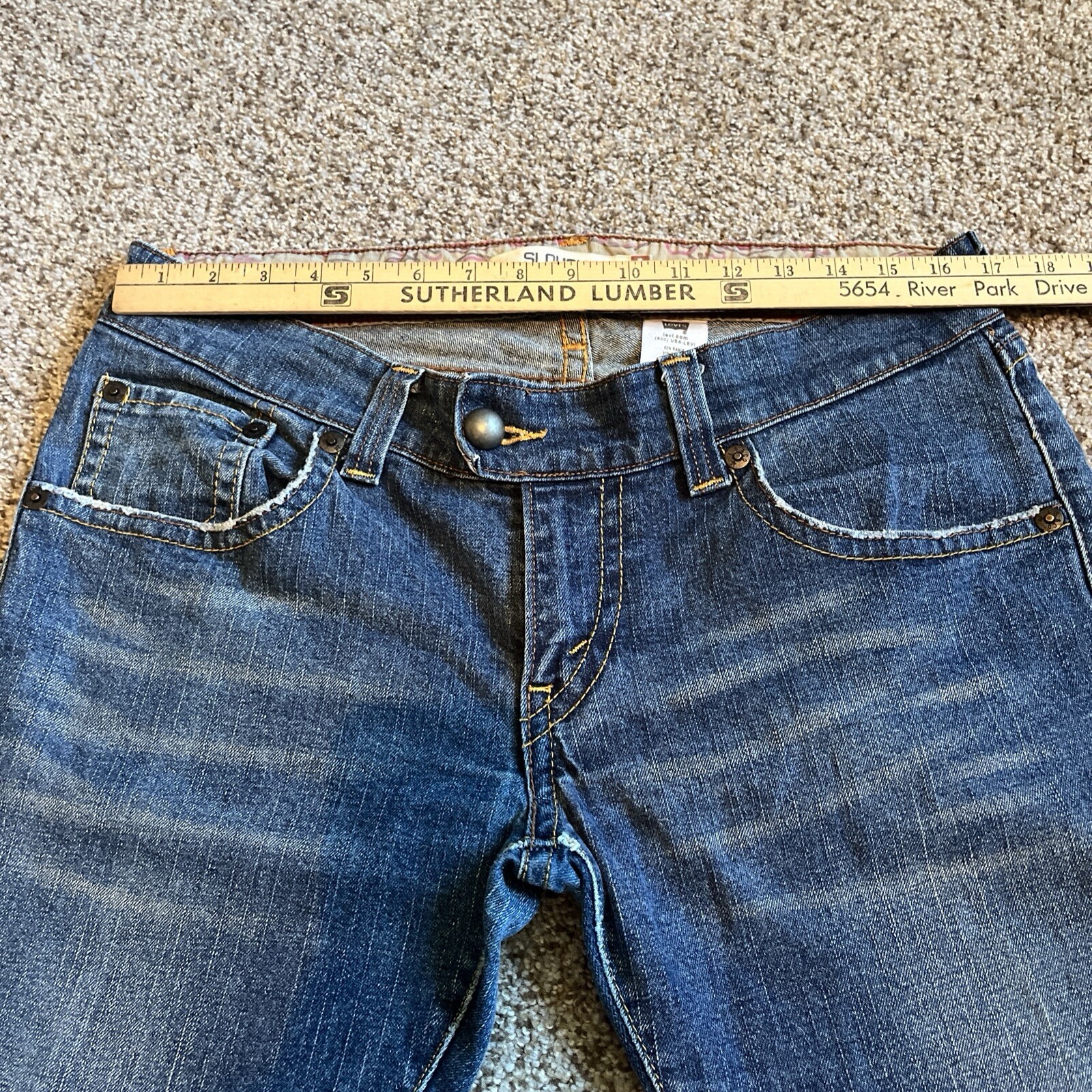 Levi's Womens 504 Slouch Capri Jeans Size 11 Low Rise Crop (34x20) - View 5