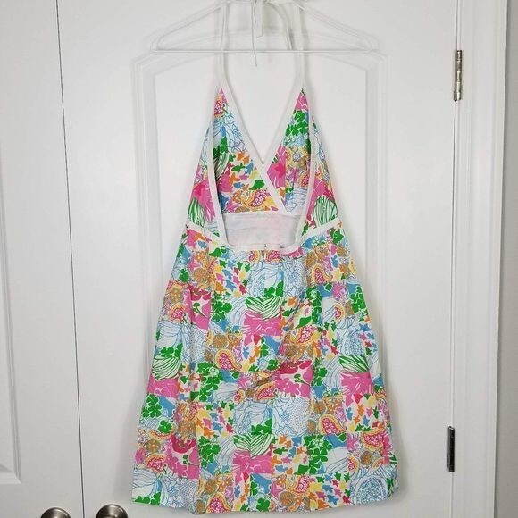 Lilly Pulitzer Preppy Patchwork Halter Dress - image 7