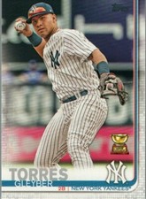 #7 Gleyber Torres Topps Trophy New York Yankees 2019 Topps Series 1 Baseball Car