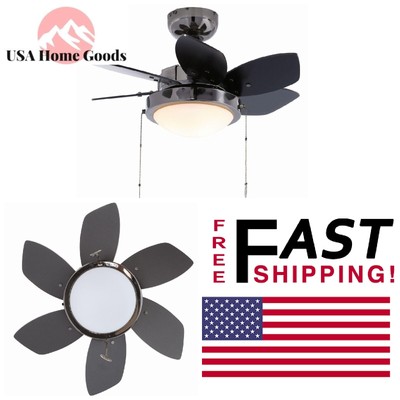 Gun Metal 24 Ceiling Fan Indoor 3 Speed W 2 Light Fixture 6