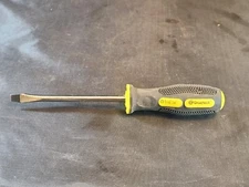 Great Neck 1/4" X 4" Professional Slotted Screwdriver Black And Yellow Standard 