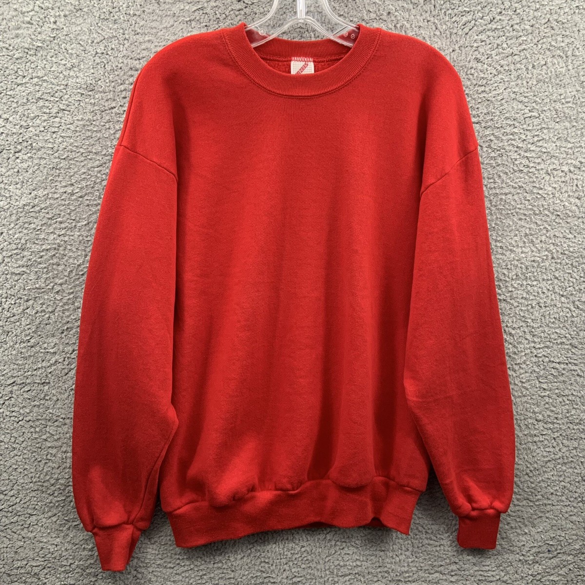 90s JERZEES スウェット RUSSELL old stussy 90's Jerzees Russell Blank Red Crewneck Sweatshirt - Medium