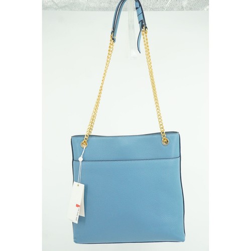 Tory Burch Everly Swingpack Crossbody Bag Logo $428 shoulder chain Blue Yonder - Picture 9 of 10