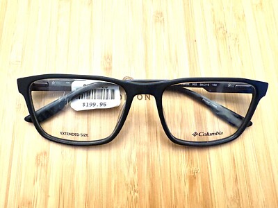 Columbia Eyeglasses C8026 002 Black/Grey 58-19-150 with Case
