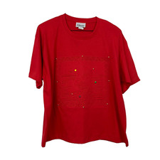 Vintage 80s Johnester California Sequins Ducks Art To Wear Shirt XL