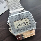 Casio A700WM-7AVEF Unisex Slim Mesh Band Metal Watch Original New silver