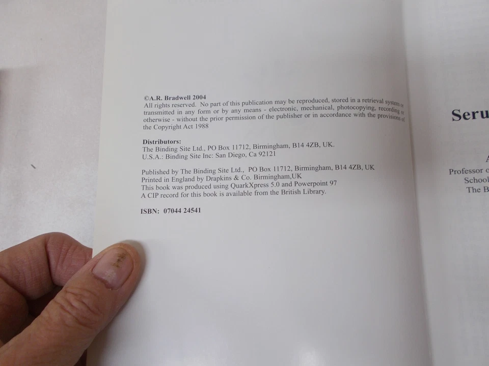 % Serum Free Light Chain Analysis 2nd Edition by AR Bradwell 2004 HC CLEAN - Image 2 of 4