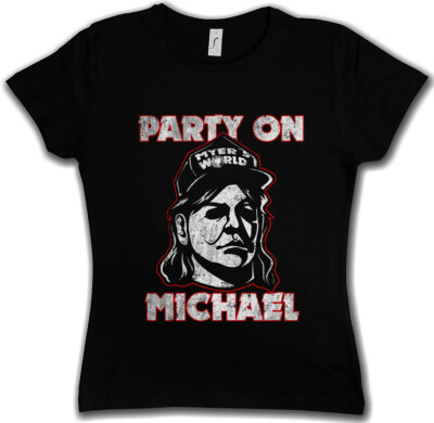 PARTY ON MICHAEL DAMEN T-SHIRT Halloween H20 Myers Waynes Wayne's Fun World