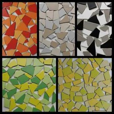 3,5 kg frostsicherer Fliesenbruch verschiedene Mixe Rotmix, Naturmix, Mosaik