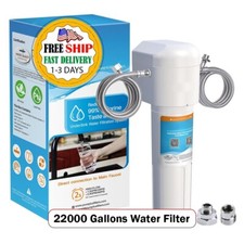 Sistema de Filtro de Agua Para Grifo Cocina Casa Acero Inoxidable 22000G Filtra