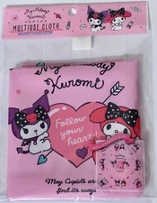 Sanrio x Daiso My Melody Kuromi Multiuse Cloth 43cm X 43cm