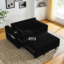 3-in-1 Convertible Sleeper Sofa Bed Pull Out Couch Bed with Pillows  USB Port
