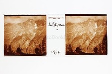 Mont Pelvoux Hautes-Alpes France Plaque de verre positive 1937