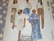 McCALL'S 8845 MISSES PULL ON PANTS SHORTS SKIRTS PATTERN-UNCUT-14-16-18