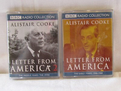 ASSORTED ALISTAIR COOKE 2 CASSETTE AUDIO BOOKS LETTERS FROM AMERICA ( CHOOSE ).