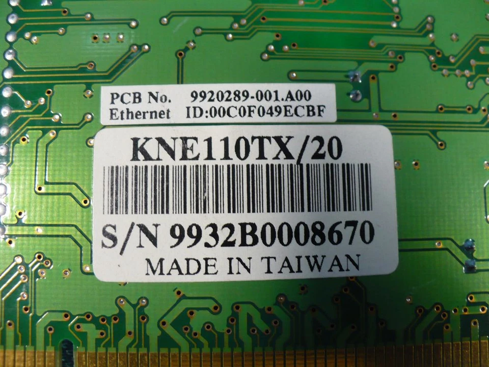 Kingston KNE110TX /20 PCI 10/100 Ethernet Network Card - Image 3 of 3