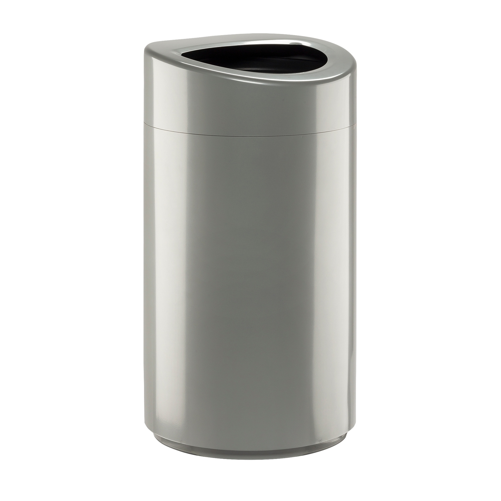 Safco Products Open Top Trash Receptacle with Liner 9921BL, Silver 10-14 Gallons