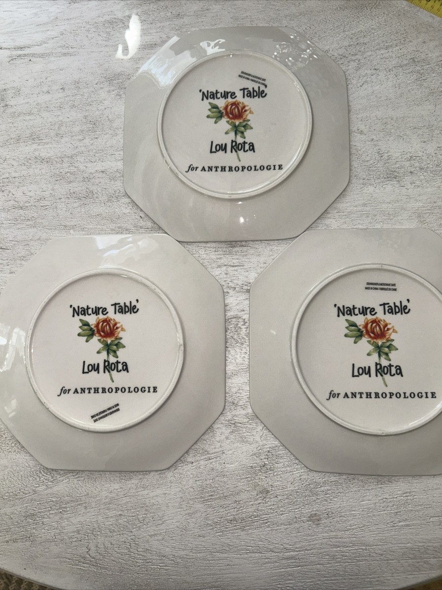 Anthropologie Lou Rota NATURE TABLE PLATES LEMURS 8.5