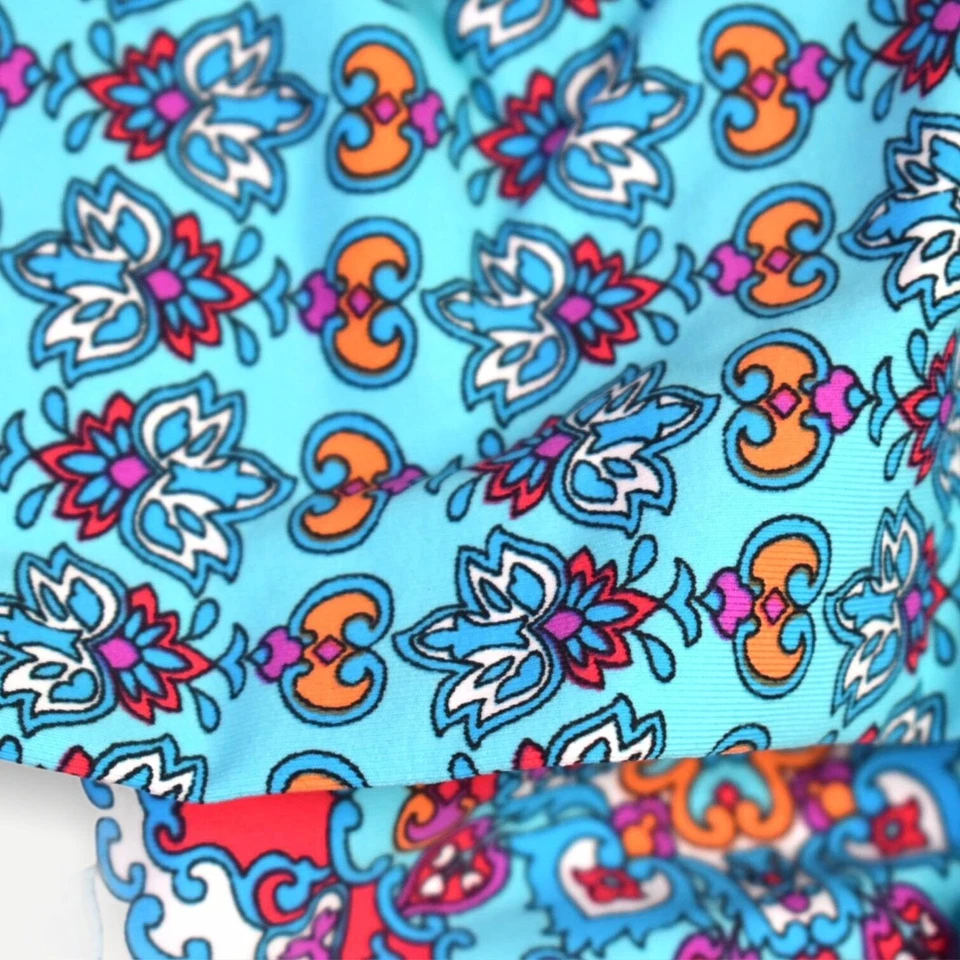 Calcinha de banho Athena 6 feminina multicolorida boho babado estampa paisley - Imagem 3 de 4