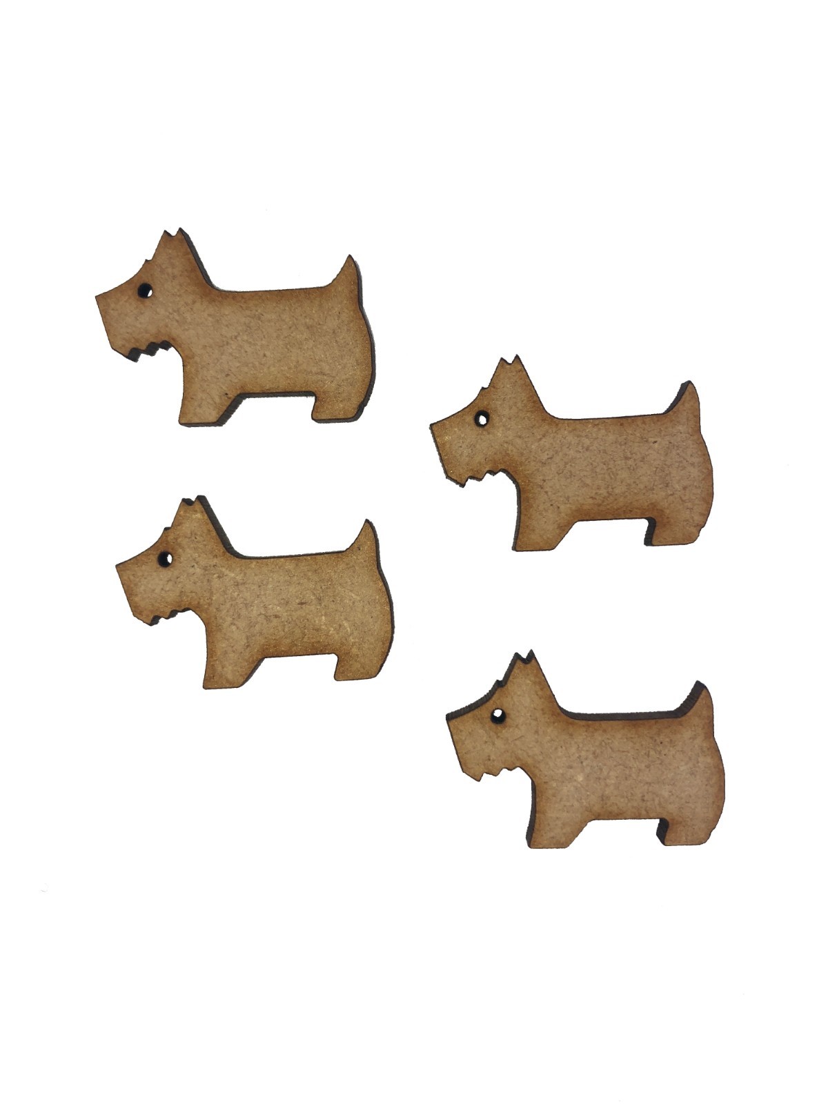 20x Terrier Dogs 3cm Wood Craft Embelishments Laser Cut Shape MDF