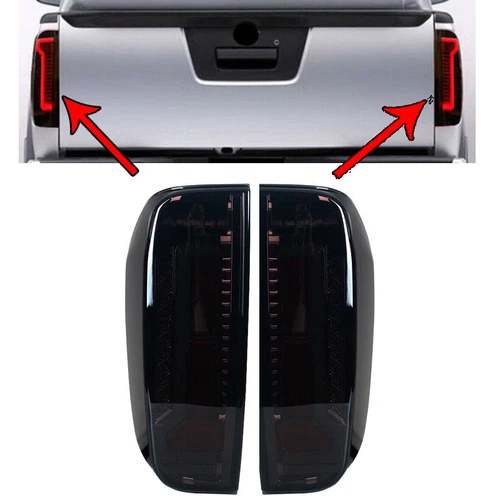 Pair Dynamic LED Smoked Rear Tail Lights Lamps For Nissan Navara D40 2004-2014 - Picture 17 of 20