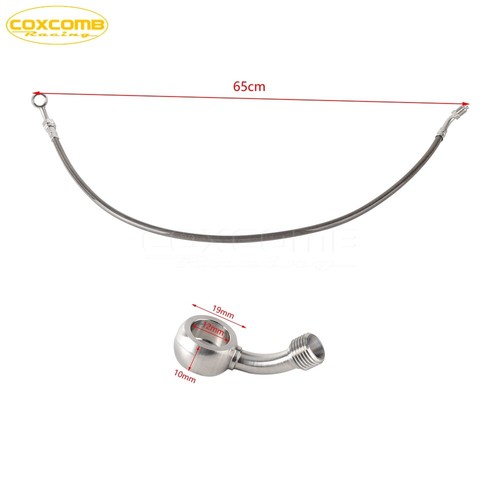 Silver 65cm Front Upper Brake Line Brake Tube For Harley Softail 2018-2023 - Picture 2 of 9