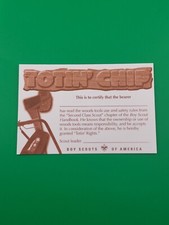 Totin' Chip Pocket Card 34234B 2001 Printing Unused BSA Scouts America NEW