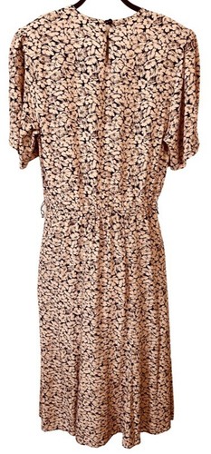 VTG Portfolio Dress by Anthropologie S 7-8 Rayon Pink Blossoms Tacked Sleeve EUC - Picture 7 of 9