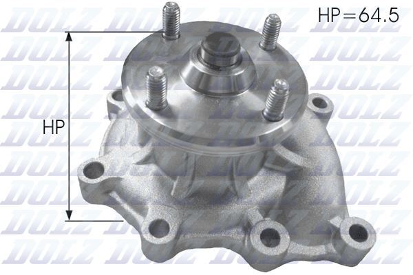 Pompe à eau pour réparer le circuit de refroidissement Hyundai Terracan 2.9 CRDi