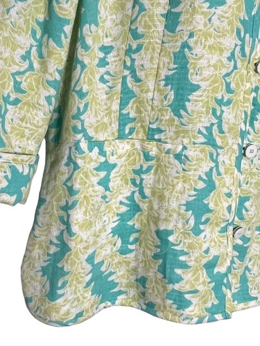 Pendleton Leinenmischung Jacke XL Schößchen gefüttert 3/4 Ärmel Aloha Kreuzfahrt Asien - Bild 5 von 11