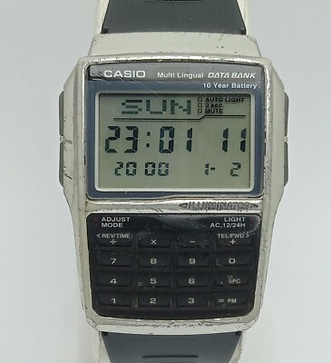 Casio Data Bank DBC-32 Calculator Quartz 2888 Digital Vintage Men s Watch