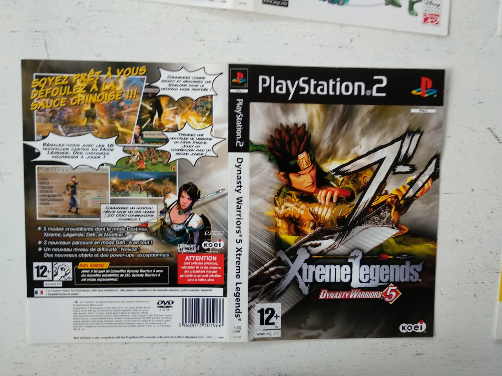 Jaquettes/Front-Back Dynasty warriors 5 Xtreme legends Sony Playstation PS2 FR