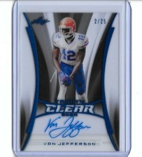 2020 Leaf Trinity Clear VAN JEFFERSON Platinum Foil Auto RC 2/25 Rams WR