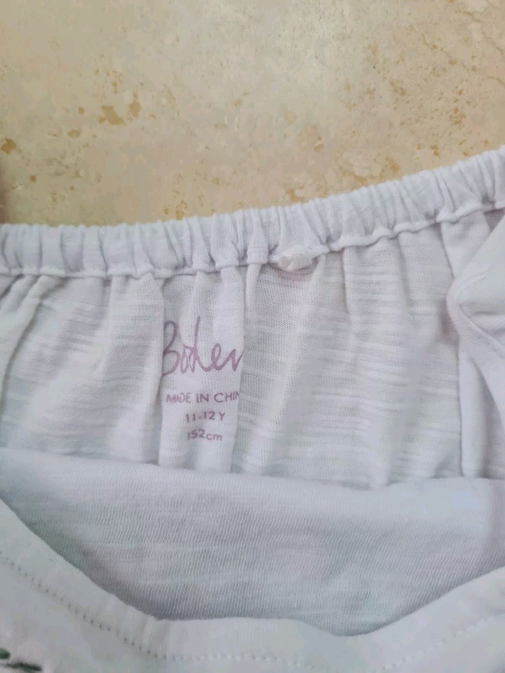 Mini Boden GIRLS COTTON EMBROIDERED JERSEY TOP AGE 1112 YEARS BRAND